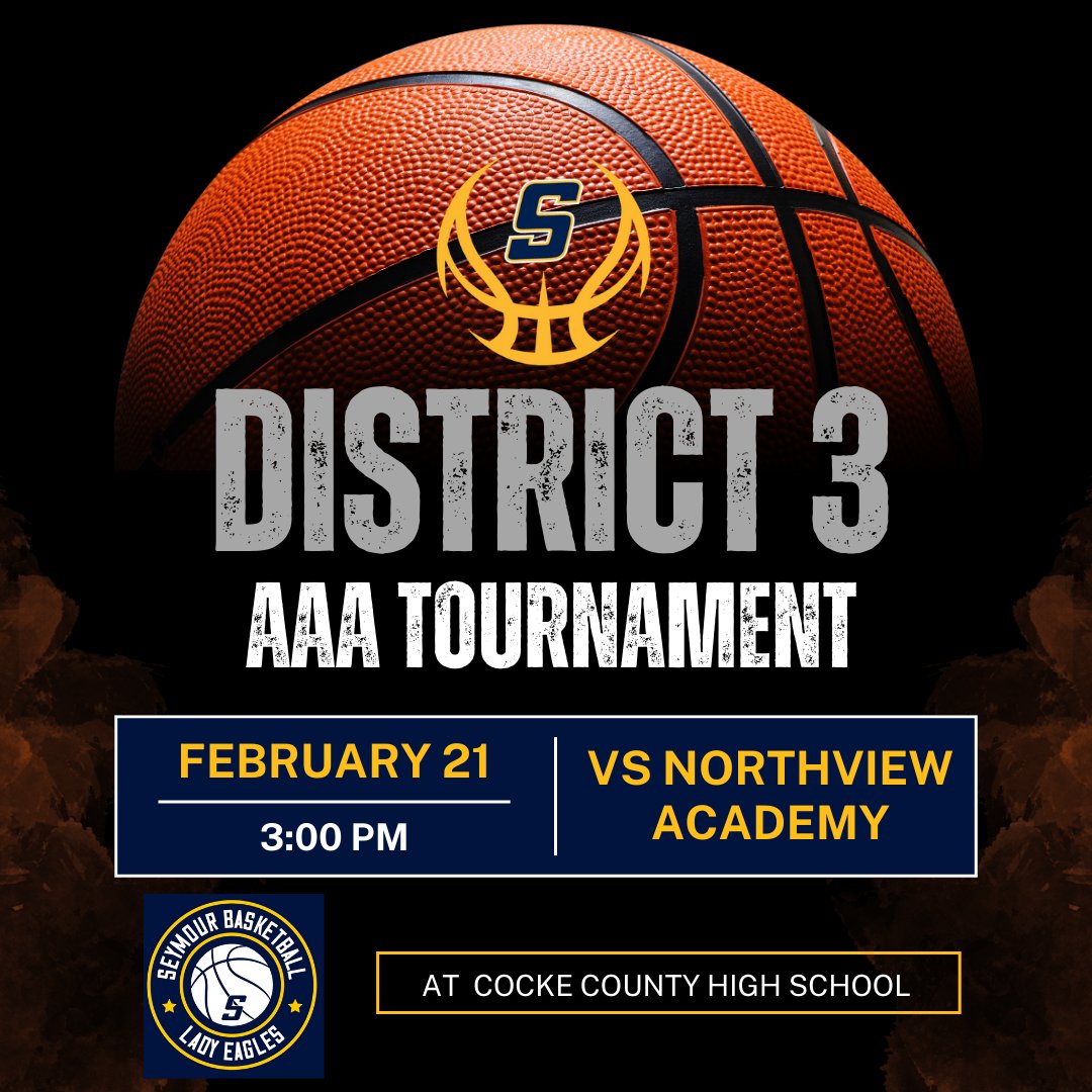 Seymour Lady Eagles Back in Action - The Post Season Begins Today! Seymour Lady Eagles (17-8) take on Northview Academy (26-3) at Cocke County HS at 3:00 pm.