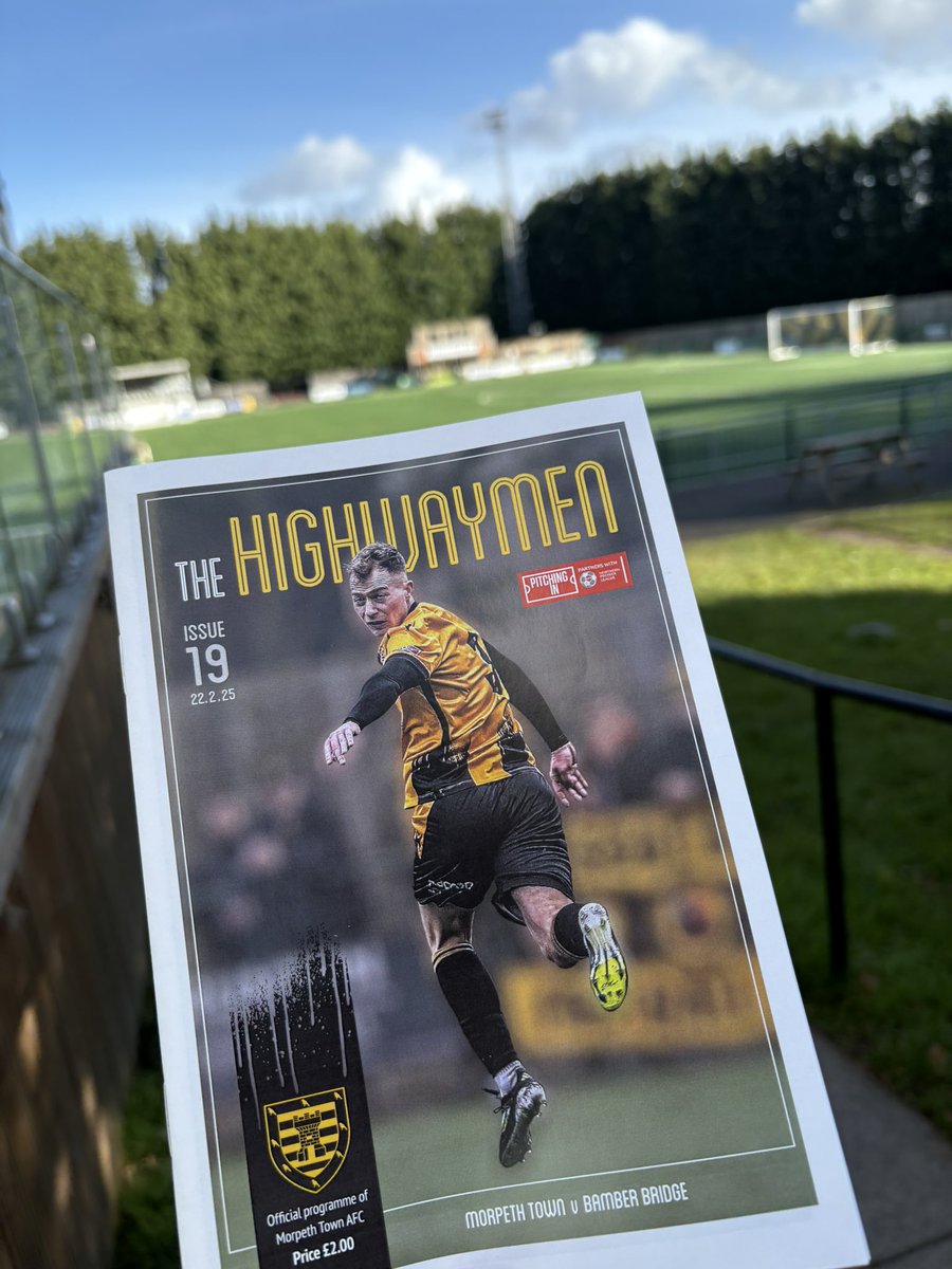 MorpethTownAFC's tweet photo. Remember to grab your copy of The Highwaymen matchday programme on the gate this afternoon! 📚

#UpThePeth https://t.co/5WcvnykecB