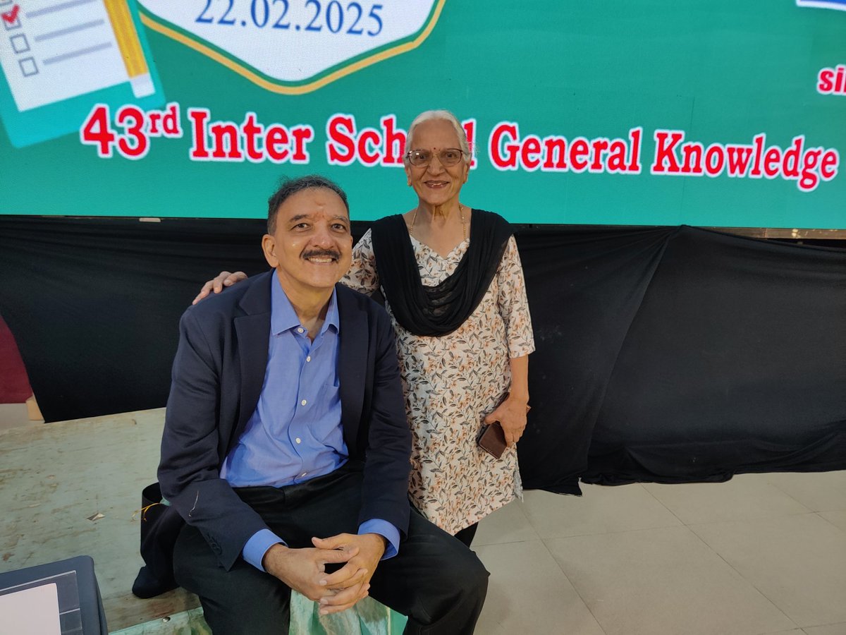 The incredible lady in the photo with me is Mrs. Sita Krishan. In 1982, when I was still in school, she, our teacher started a Quiz competition for 5th Standard students, something rare in those days. Since then she and the administration of Don Bosco, Egmore have nurtured this