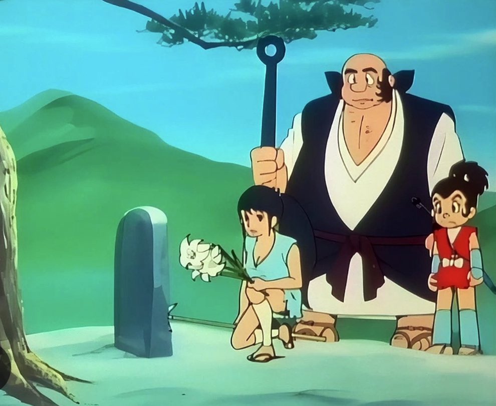 وصول ساسوكي وجامبو الجبار على رأس وفد من مدرسة النينجا للمشاركة في التشييع 🤨🤨