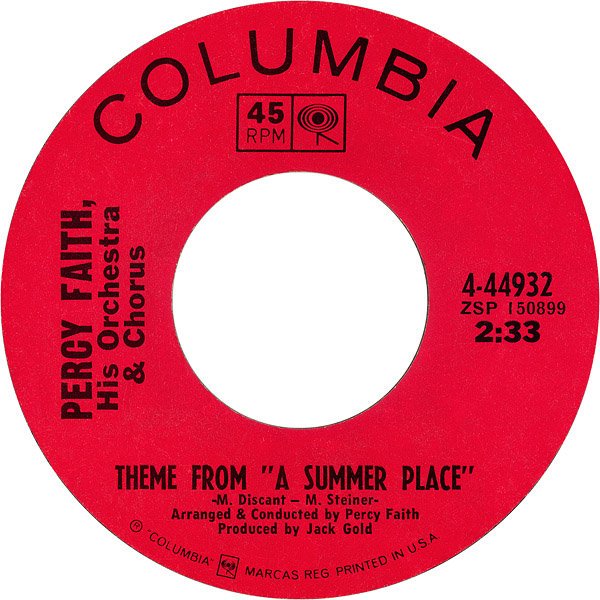 espofootball's tweet image. Feb22,1960 #PercyFaith starts a 9wk run at #1 on the US Top40 Singles chart with The Theme From "A Summer Place" written by Max Steiner with lyrics by Mack Discant. Faith's single will be the 1960 #1 song of the year on the US charts