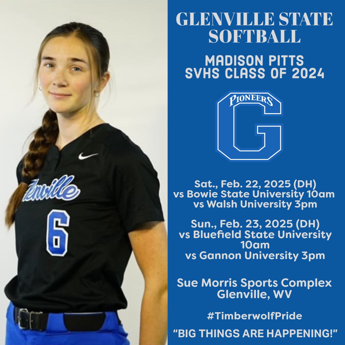 #TimberwolfPride 🥎💙 <a href="/wolves_sball/">SVHSSoftball</a> <a href="/MadisonPitts20/">Madison Pitts</a> <a href="/GSU_Softball_/">Glenville State University Softball</a> <a href="/gopioneers/">Glenville State University</a>