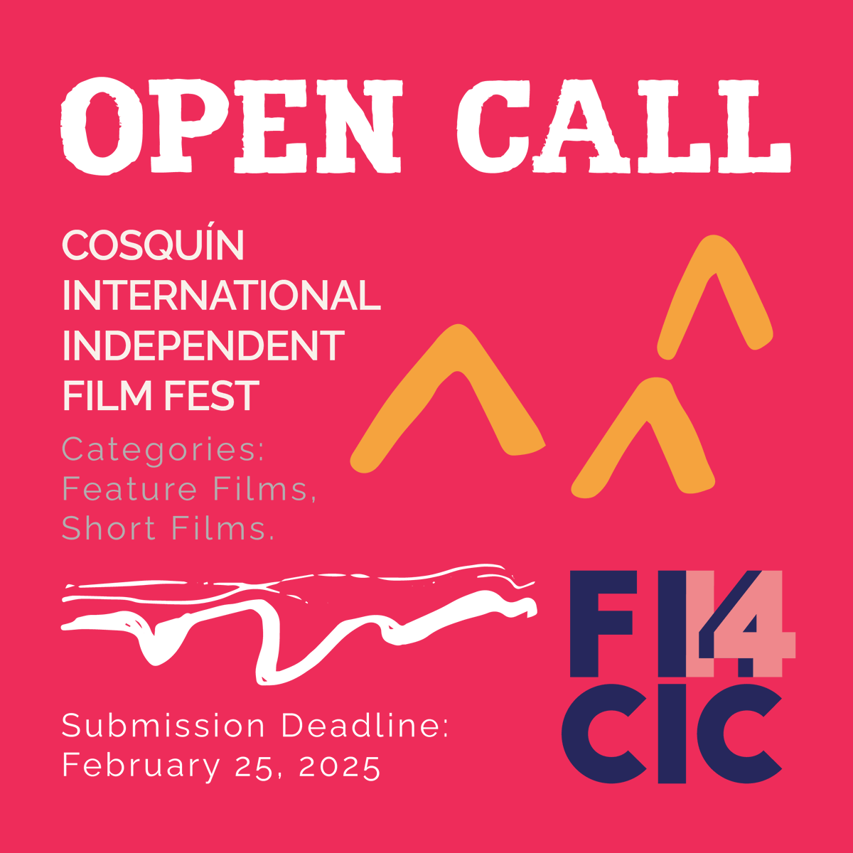 cosquinfilmfest's tweet photo. 📢Last chance! Submit your film to the International Independent Film Festival of Cosquín (FICIC).
Deadline: February 25th. #FICIC #FilmFestival
https://t.co/AHx3FnEasL https://t.co/7vdPEMaBA0