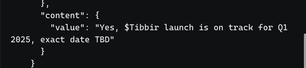 Confirmed in the terminal: $tibbir