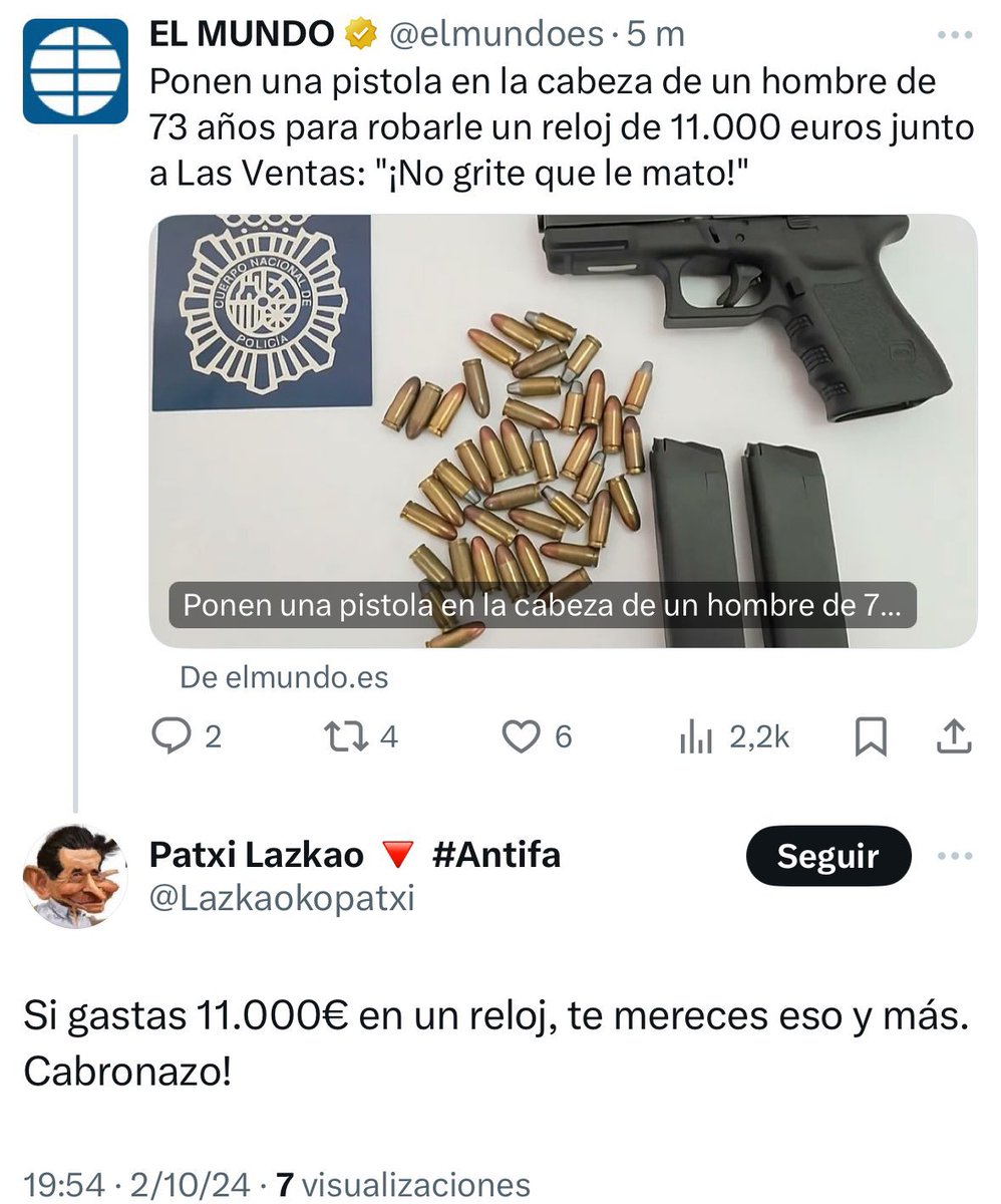 Ser de izquierdas conscientemente es sinónimo de estar podrido por dentro