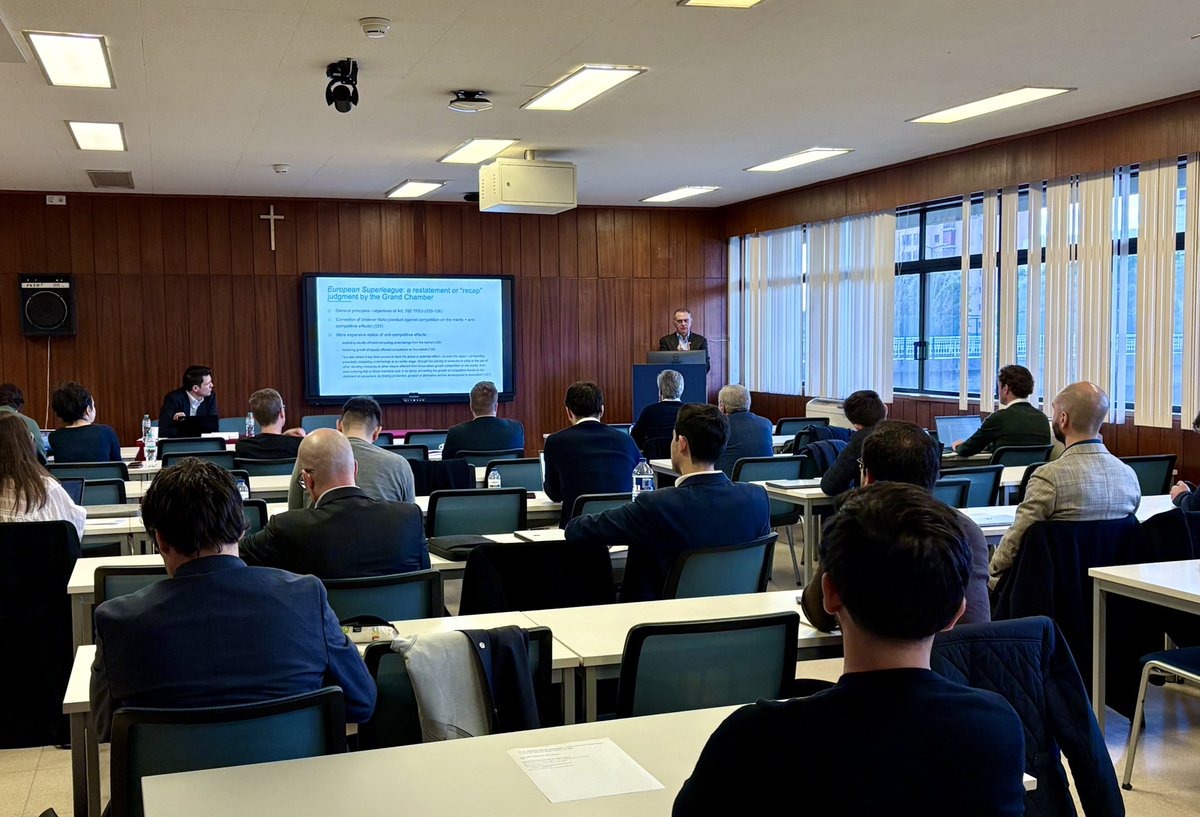 Católica Global School of Law (@catolicaglobal) on Twitter photo Sports Regulation in Europe: The December 2023 Revolution and its Aftermath ⚽️🇪🇺
The conference is underway with a stellar roster of speakers, including <a href="/MaduroPoiares/">Miguel Poiares Maduro</a>, Petros Mavroidis, Stephen Weatherill, <a href="/tariqpanja/">tariq panja</a>, <a href="/katpijetlovic/">Kat</a>, Nils Wahl, and many more 🎙️ Sports Regulation in Europe: The December 2023 Revolution and its Aftermath ⚽️🇪🇺
The conference is underway with a stellar roster of speakers, including <a href="/MaduroPoiares/">Miguel Poiares Maduro</a>, Petros Mavroidis, Stephen Weatherill, <a href="/tariqpanja/">tariq panja</a>, <a href="/katpijetlovic/">Kat</a>, Nils Wahl, and many more 🎙️