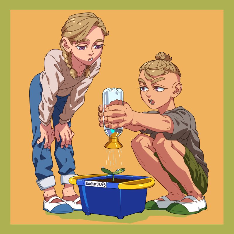 ツードロにて失礼します💦💨
フリーテーマということで低学年な灰谷兄弟描きました(⚠年齢操作)

りんどよはマメに毎朝水やりするけどランちゃは秒で枯らすしなんなら発芽しないと思う😂
#蘭竜ワンドロワンライ