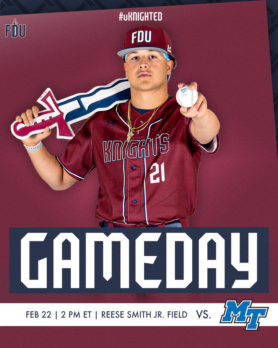day ✌️ at MTSU

⚾️ at Middle Tennessee State
📍 Reese Smith Jr. Field (Murfreesboro, Tenn.)
⏰ 2 p.m. ET 
📊 bit.ly/FDUatMTSU2
🗣️ bit.ly/FDUatMTSU2_Aud…

#uKNIGHTED | #AEFT | #WTD