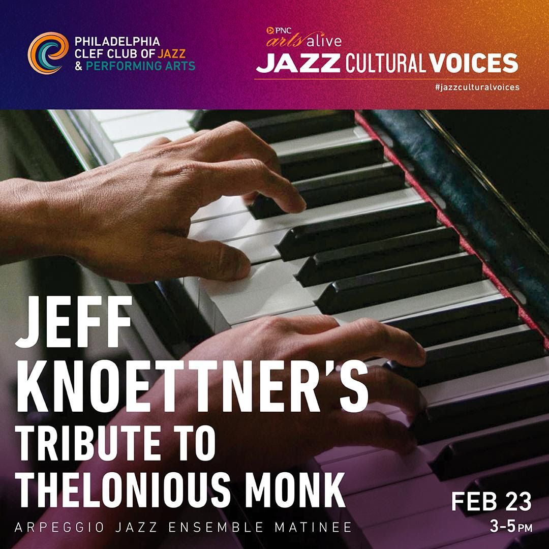 PhilllyJazz's tweet photo. 🎷 Thelonious Monk Tribute!
📍 Philly Clef Club | 🗓 Feb 23, 3-5 PM
🎟 Grab tickets: https://t.co/oWOb4mB407

#PhillyJazz #LiveMusic #TheloniousMonk https://t.co/eoUsDtOgci