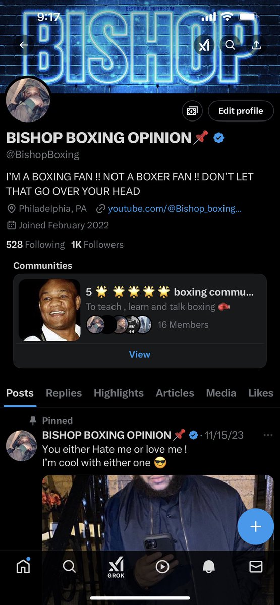 Finally got to a 1000 followers 💪🏽🔥

Thanks yall for rocking with a nigga 💯

I got to keep pushing the needle 🪡 🫡

💥 BISHOP BOXING OPINION 💥