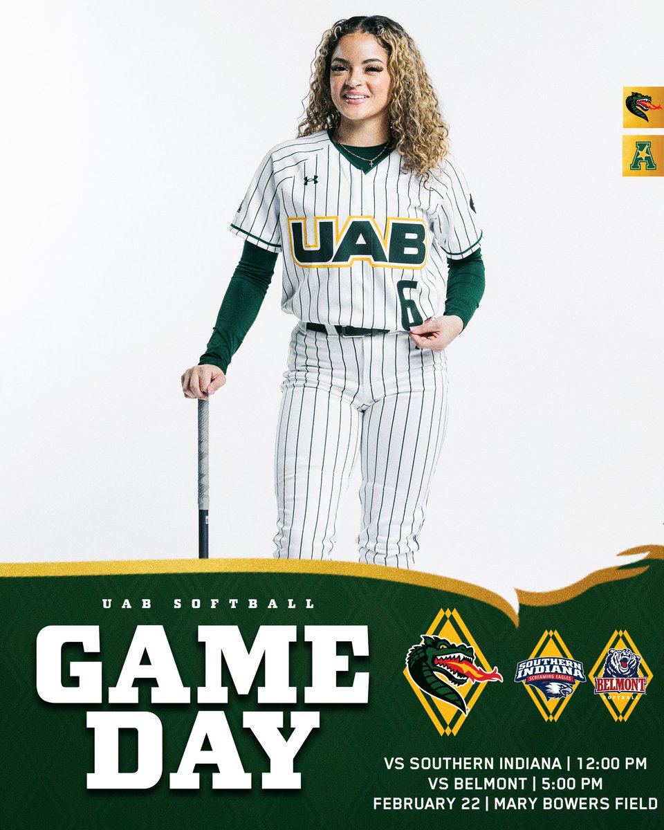 𝑮𝑹𝑬𝑬𝑵 𝑨𝑵𝑫 𝑮𝑶𝑳𝑫 𝑪𝑳𝑨𝑺𝑺𝑰𝑪 🟢🟡

HOME OPENER 
⏰ 12:00 &amp; 5:00 p.m. 
📍Mary Bowers Field 
🆚 Indiana State &amp; Belmont 

#WinAsOne | <a href="/auburn_dupree/">AD6</a>