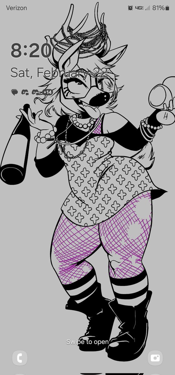 Lockscreen fursona by <a href="/scrapbrainzone/">MC Griffin</a> :3c