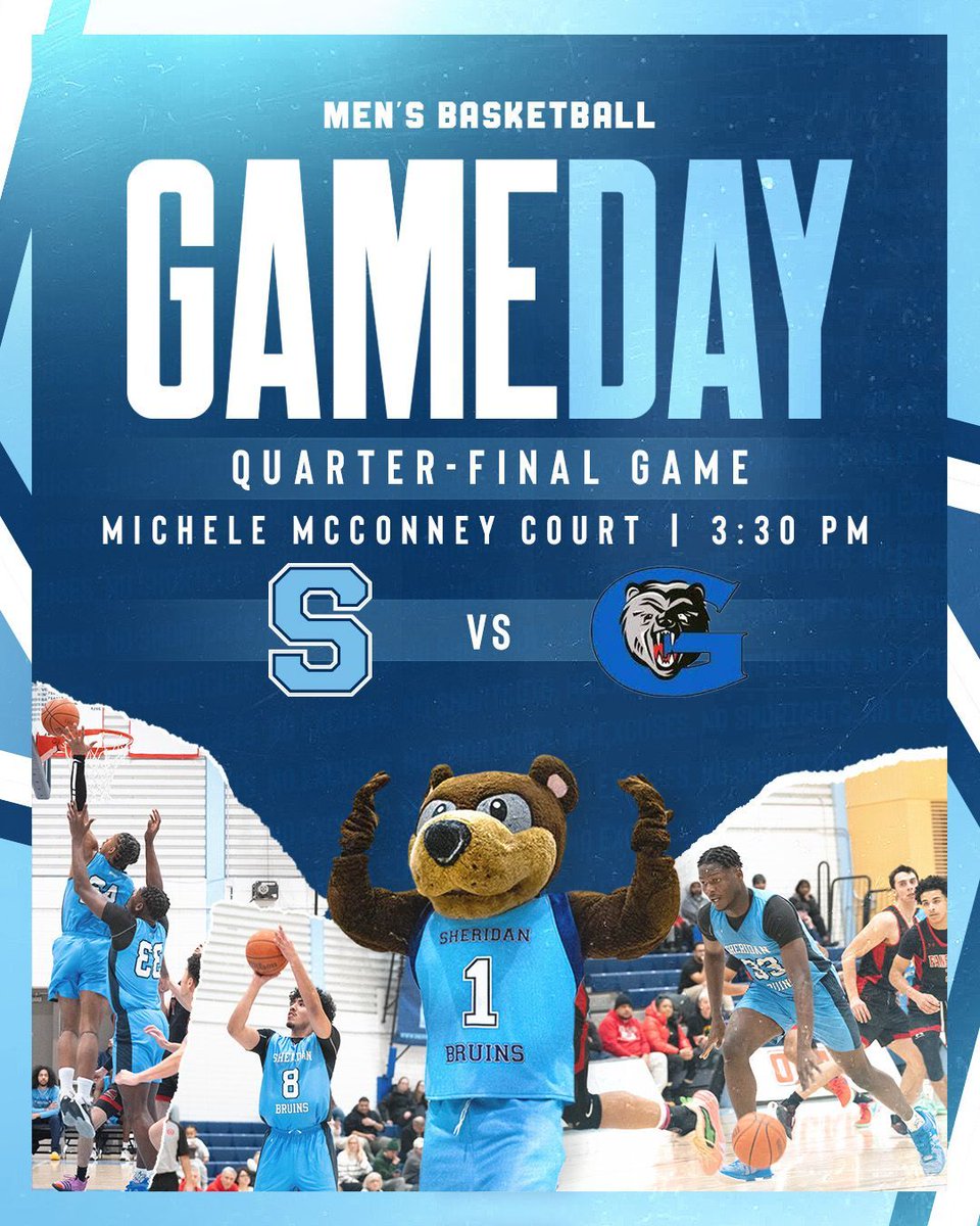 Tune-in to OCAA Live this afternoon to watch your Men's Basketball team take on the Georgian Grizzlies in Quarter-Finals! Let's go Bruins! 🐻💙🏀

M🏀 vs Georgian
⏰ 3:30pm
📍Michele McConney Court
🎥Link to watch live stream ocaa.live