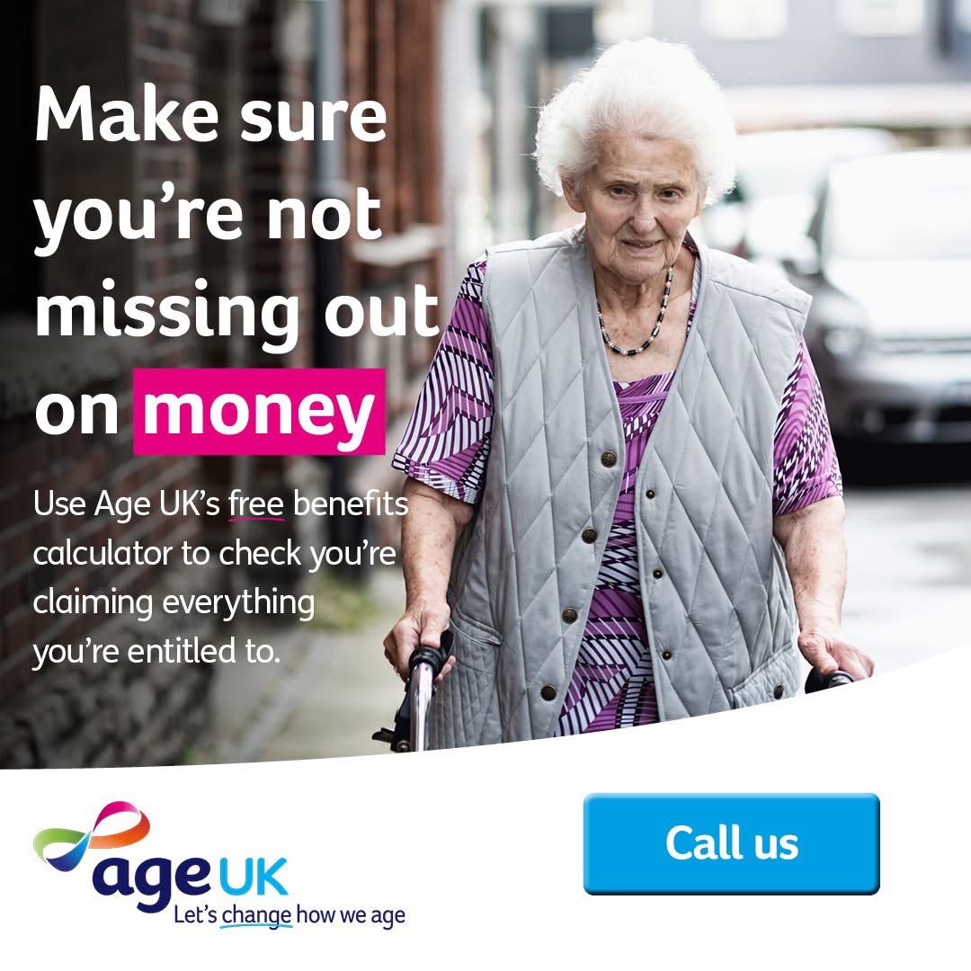 Each year in the UK, billions of pounds worth of benefits goes unclaimed by older people.

Age UK can help you make sure you're not missing out. Call their friendly Advice Line team on 0800 169 6565. 

For more details visit: bit.ly/4jWCMIp

#AgeUK #HelpLine #BenefitHelp