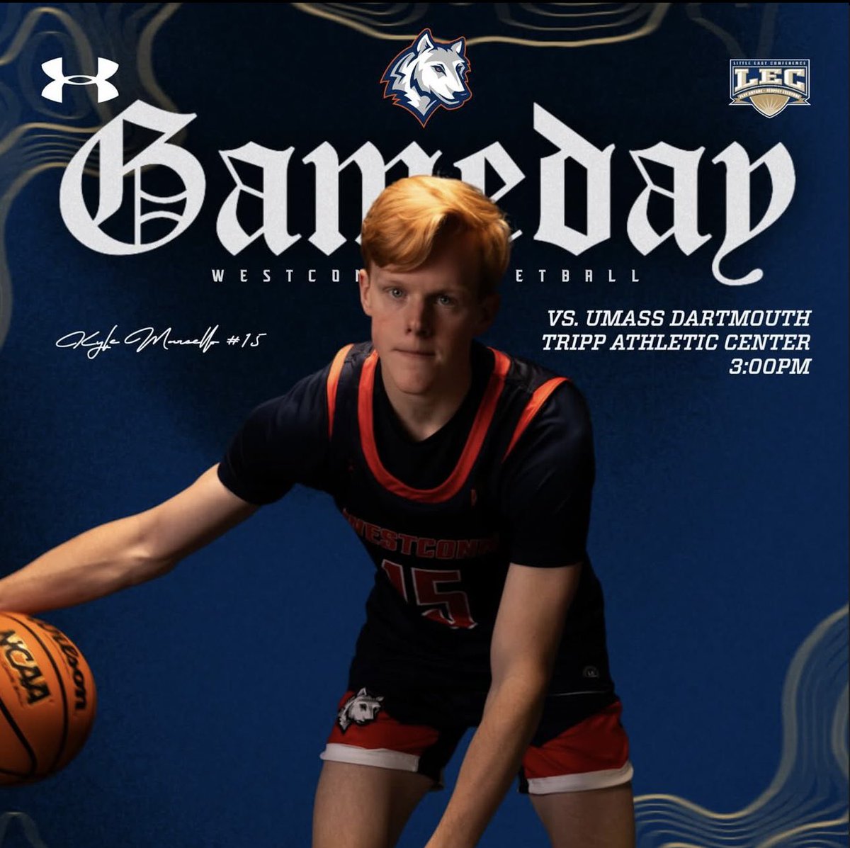 Last Regular Season Game of the Year.

🆚| UMass Dartmouth
📍| Dartmouth, MA - Tripp Athletic Center
⏰| 3:00 PM
📺| littleeast.tv
📈| corsairathletics.com

#RollWolves #WestConn #D3Hoops