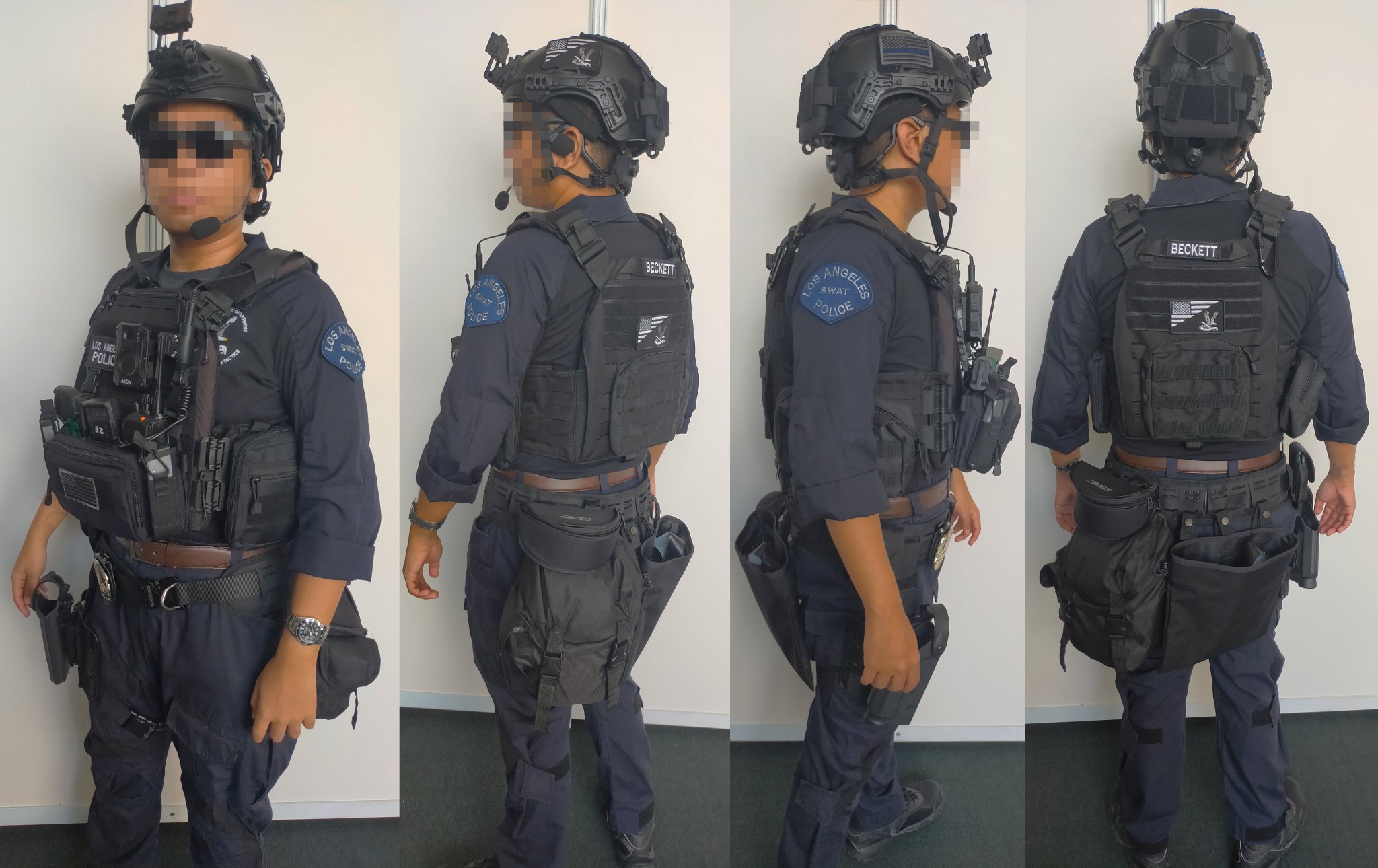 SWAT LAPD　ヘルメット 1/6 scale DID Military Figure US Police LAPD SWAT 3.0