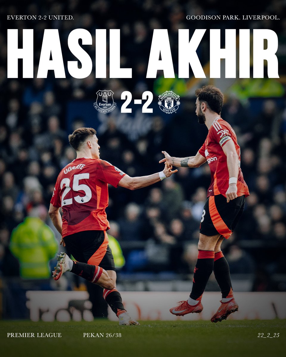 ManUtd_ID's tweet image. Berakhir sama kuat di Goodison Park. 🤝

#MUFC || #EVEMUN