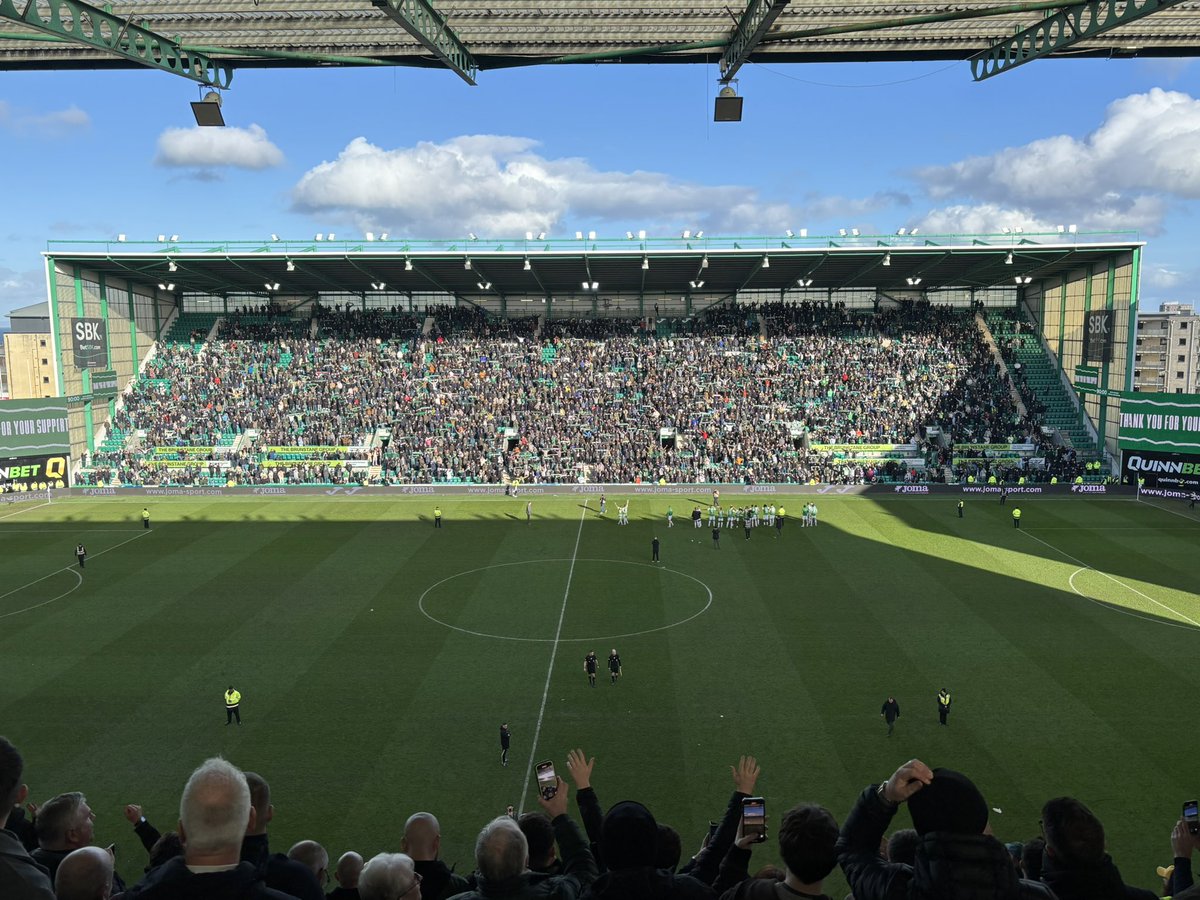 Sunshine on Leith as Hibs make it 13 matches unbeaten with a 2-1 home win over Celtic. Up to fourth (for a few hours at least) after being bottom of the table when they suffered their last defeat away to Celtic on December 7. Brilliant stuff from David Gray and his team