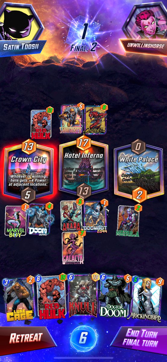 tr3what's tweet photo. @MARVELSNAP can u explain how he was able to play red hulk on turn 5🤔🤔 https://t.co/Wqc2yOL7a4