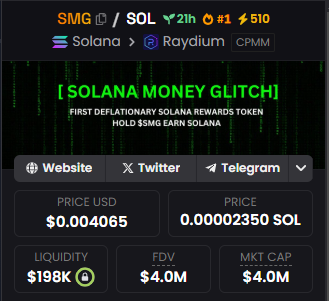 TokenShade's tweet photo. $SMG 

CA:

B9r1YcdKPg6AmTb4RaFJtucjocozVKJ3gpAcRp7PQ6kE https://t.co/6sZNs6aoPS