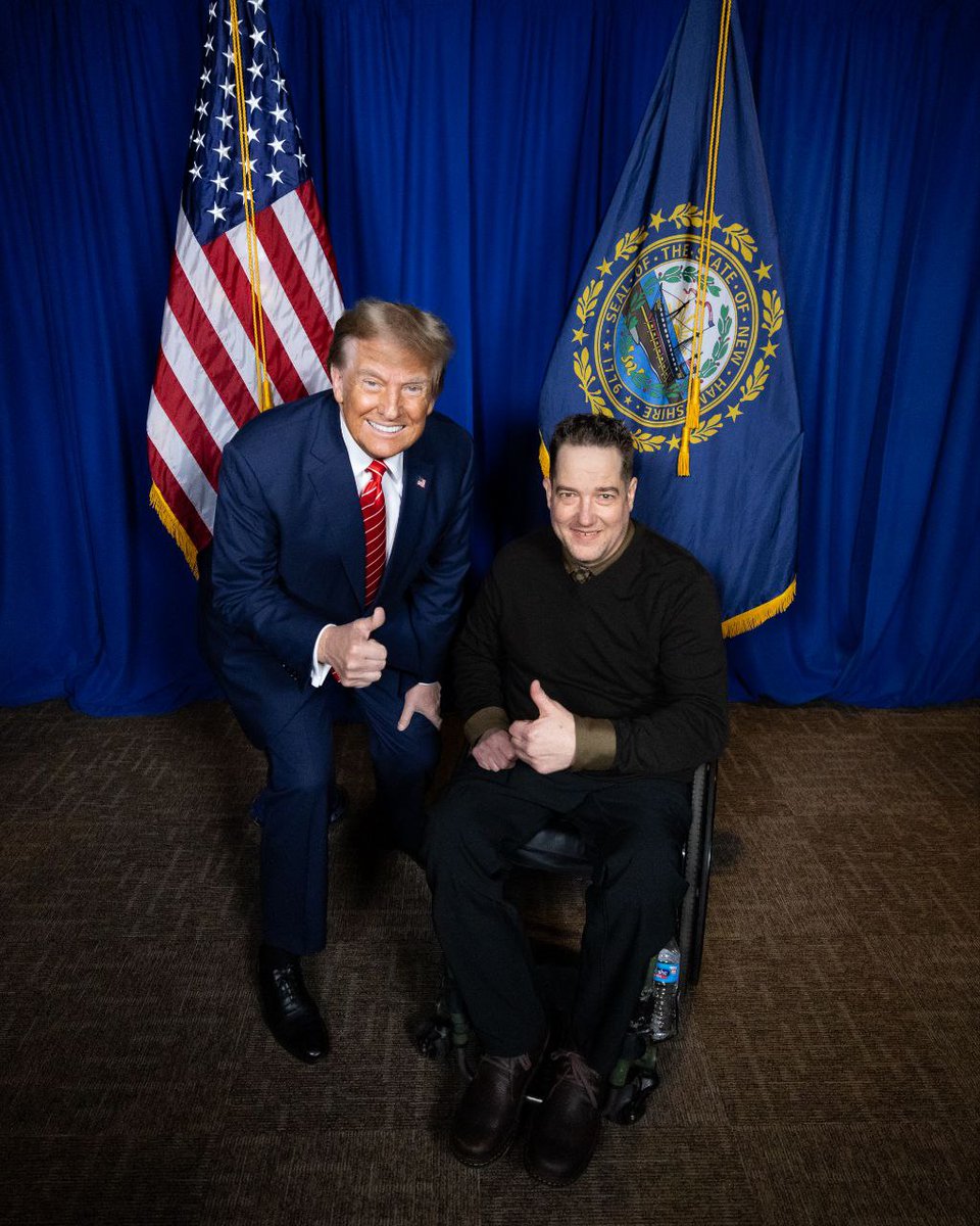 I'd like to introduce you to an American hero and legend.

No... not the guy on the left. We all know who that is. He's the greatest president of all time.

The guy on the right in the wheel chair is who we're discussing. His name is "Wheels," aka Kevin.

I tasked Wheels with