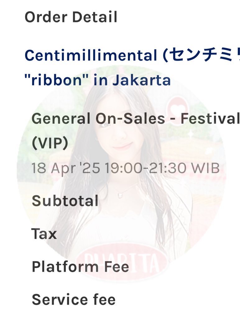 nan4jaem's tweet photo. WTS / Want To Sell 

1 tix centimillimental ribbon tour in Jakarta section Festival VIP 

• price? Dm 
• info qn, proof ticket &amp; email di dm karena rawan kena comot scammer😓
• sistem payment dp kecil, sisanya full cod hari h di venue https://t.co/Ea2VvC8mPE
