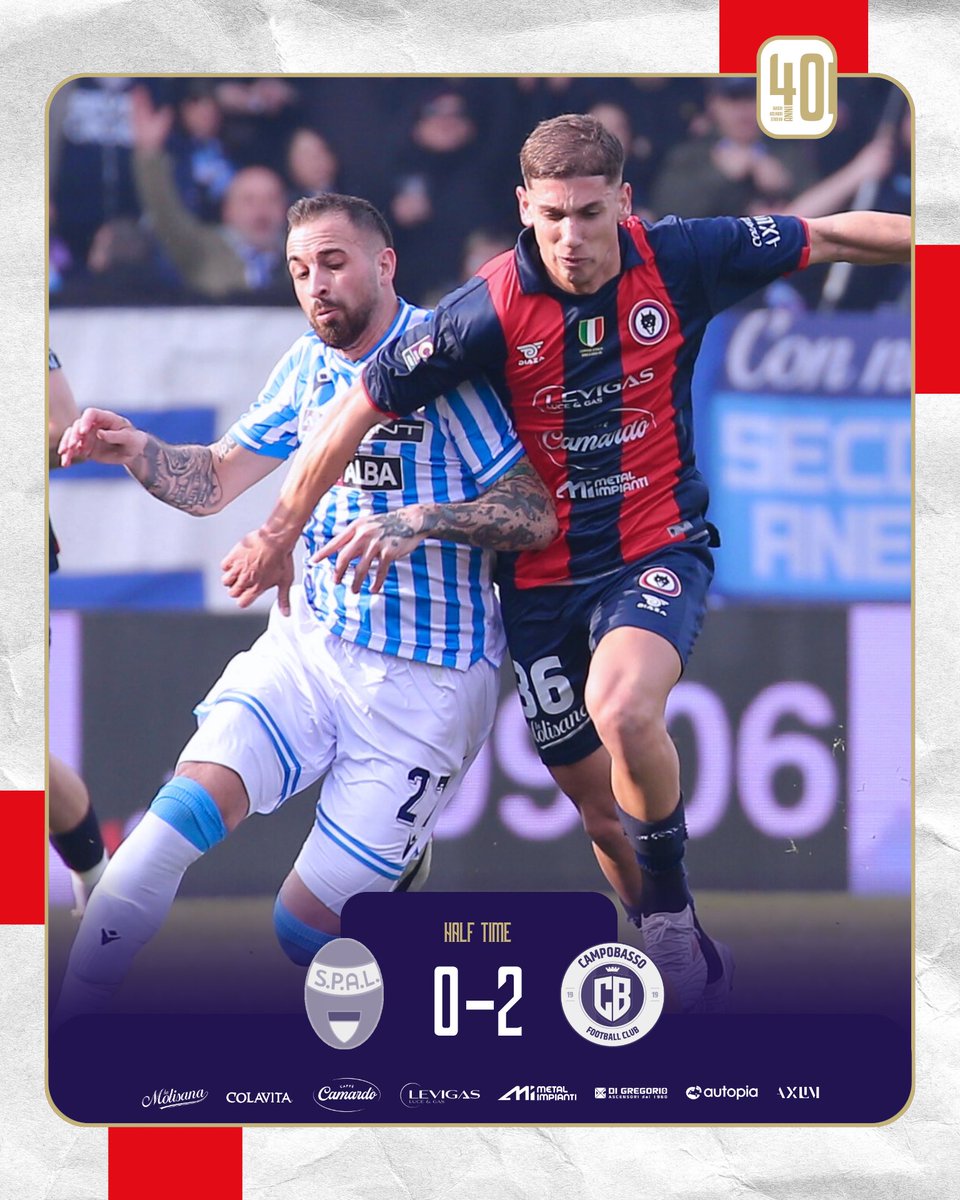 Campobasso1919's tweet photo. ๐ด๐ตHALFTIME
#SPACAM 0-2 https://t.co/prNr2pu1lD