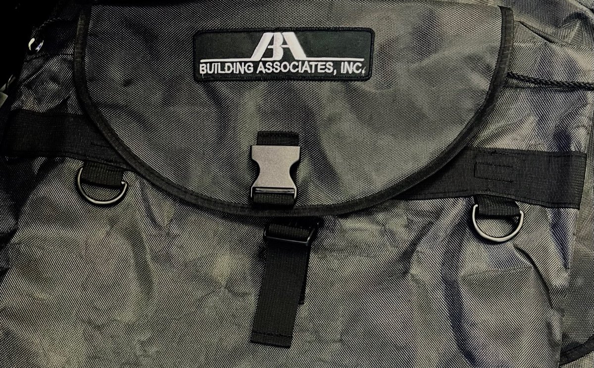 Looking for embroidery, but struggling with a tricky position on a bag? 
Let us help you out with that! 
Shout out to Building Associates for working with us to create these amazing custom patches as a perfect fit for their bags.