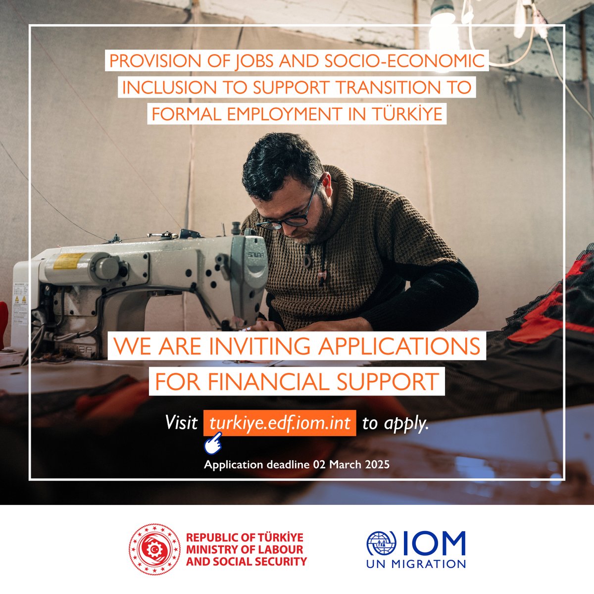 IOMTurkiye's tweet photo. Exciting opportunity for small &amp; medium enterprises!

IOM and @csgbakanligi are now accepting applications for financial support.

Apply today to grow your business and make an impact!

More details 👉 https://t.co/noqXdU1oFk https://t.co/pfesRFB5tE