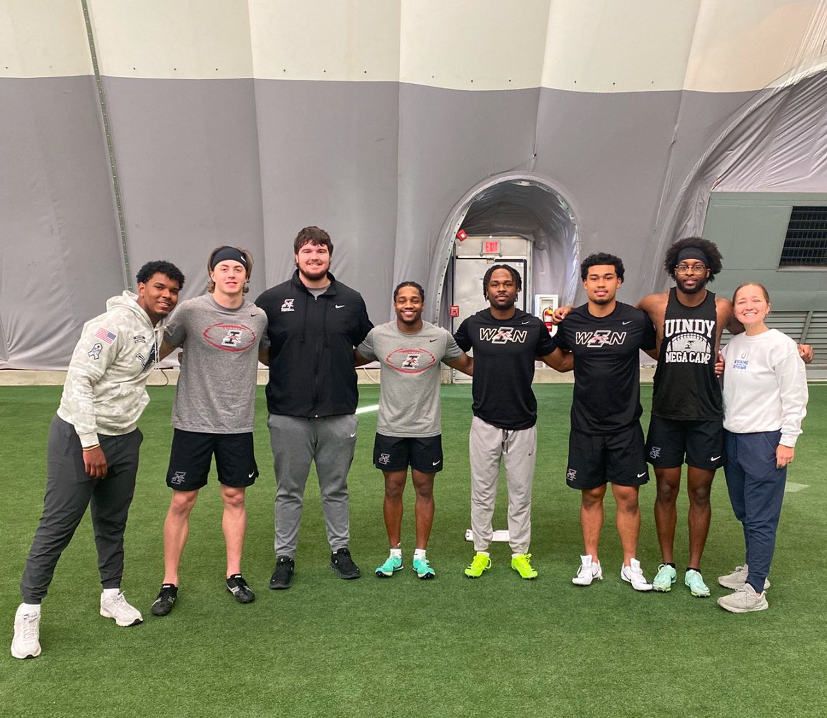 Thank you to the Colts and the Lions for working out our Senior NFL prospects this morning. #TogetherWeWin