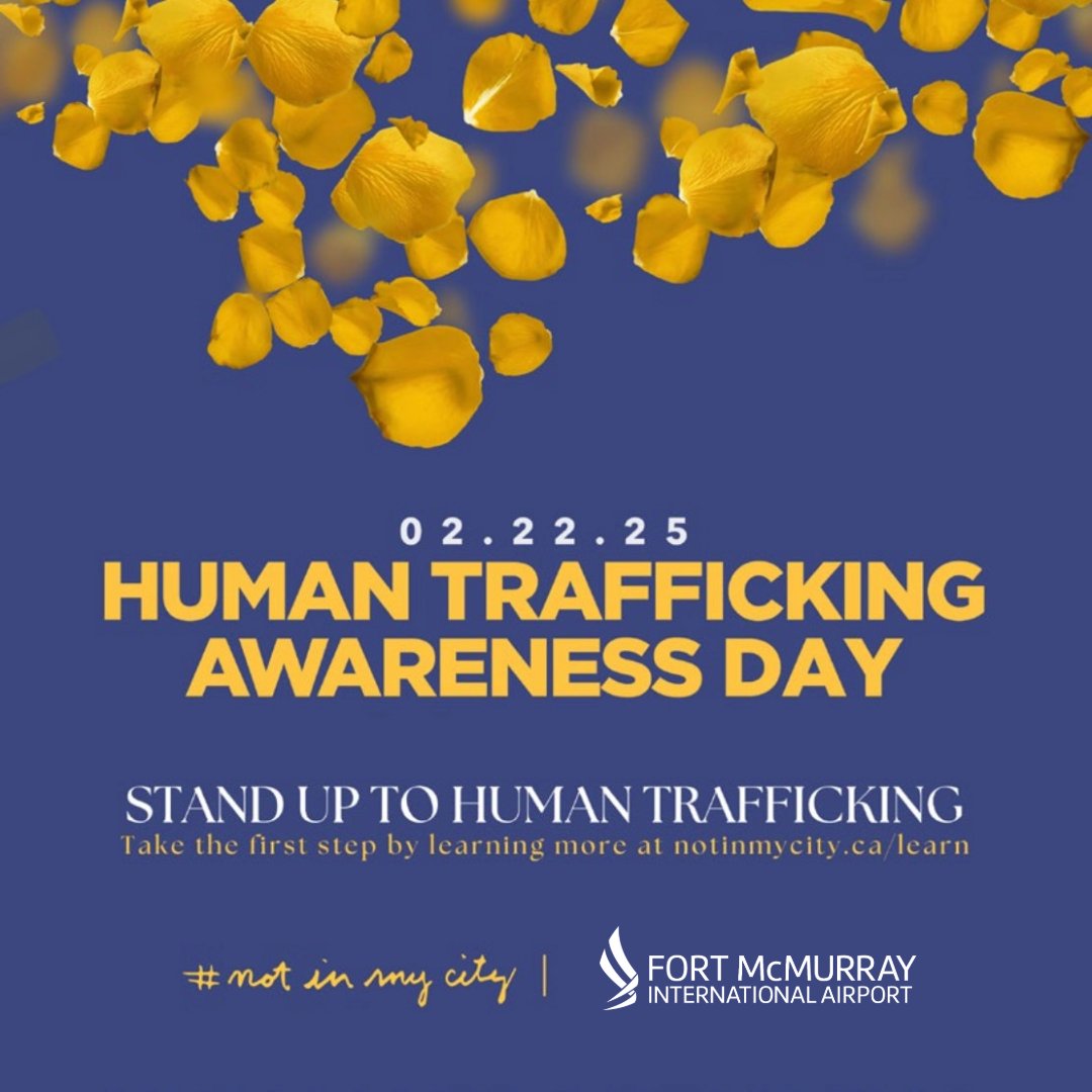 YMM is standing with <a href="/NIMCAlly/">#NotInMyCity</a> to #StandUpToHumanTrafficking.

Together, we can shine a light on this crucial issue on Human Trafficking Awareness Day. Learn to recognize the signs at notinmycity.ca/learn.
  
#NotInMyCity #NotInMyAirport