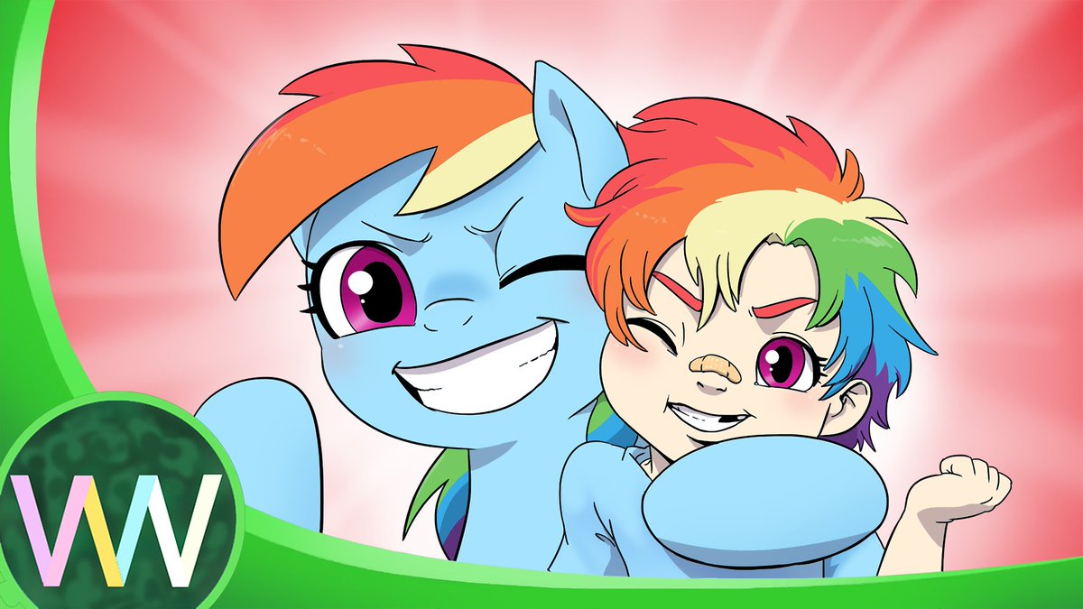 Another entry in the "Meets"-series, where ponies meet their human-child-selves:  

"Rainbow Dash Meets Rainbow Dash" 😄youtu.be/iOPy_0ZADSs?si… via <a href="/YouTube/">YouTube</a> 

#mylittlepony #MLP #RainbowDash #cute #adorable #funny #animation #cartoon