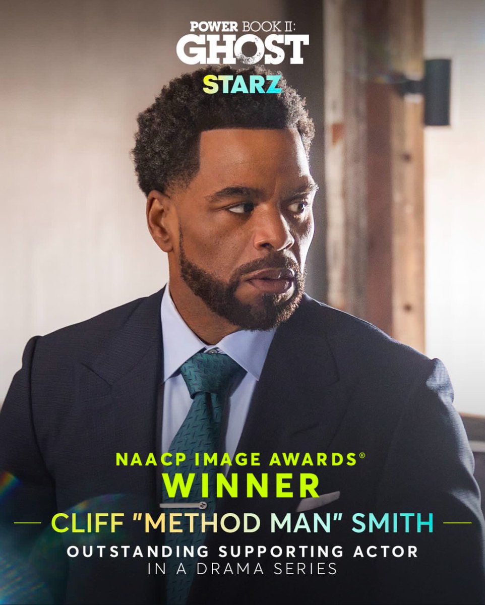 PowerTVFans's tweet photo. Congrats to @methodman on winning Outstanding Supporting Actor In A Drama Series! He has now won the award 4x!! #NAACPImageAwards 👏🏾🏆 https://t.co/895SBnQPxu