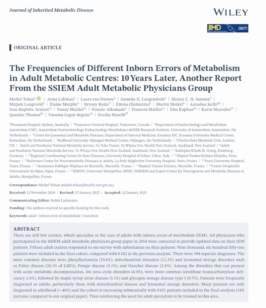 Alvaro Hermida (@info_rares) on Twitter photo Reported from the #SSIEM Adult Metabolic Group at <a href="/JIMD_Editors/">The Journal of Inherited Metabolic Disease</a> underlining the need of training programs in IMD for adult physicians due the complexity and spectrum of these disorders & the ↗️number of adult pts diagnosed w/acute decompensations,where lifesaving treatments exist Reported from the #SSIEM Adult Metabolic Group at <a href="/JIMD_Editors/">The Journal of Inherited Metabolic Disease</a> underlining the need of training programs in IMD for adult physicians due the complexity and spectrum of these disorders & the ↗️number of adult pts diagnosed w/acute decompensations,where lifesaving treatments exist