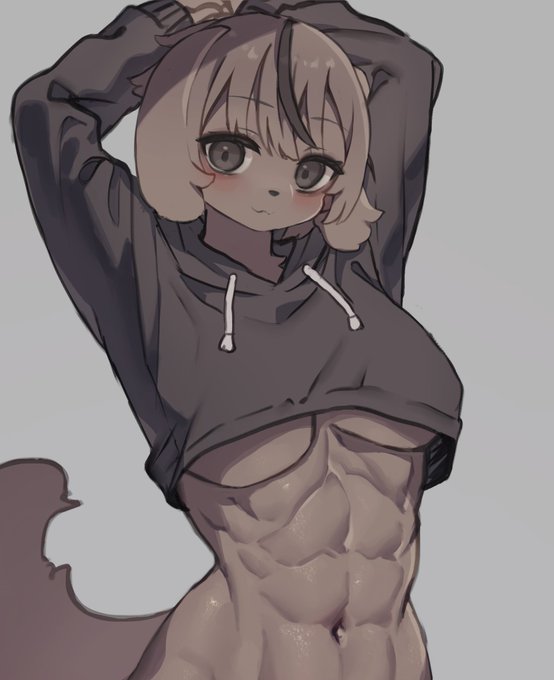 褐色腹筋メスケモ とてもすけべだと思う 