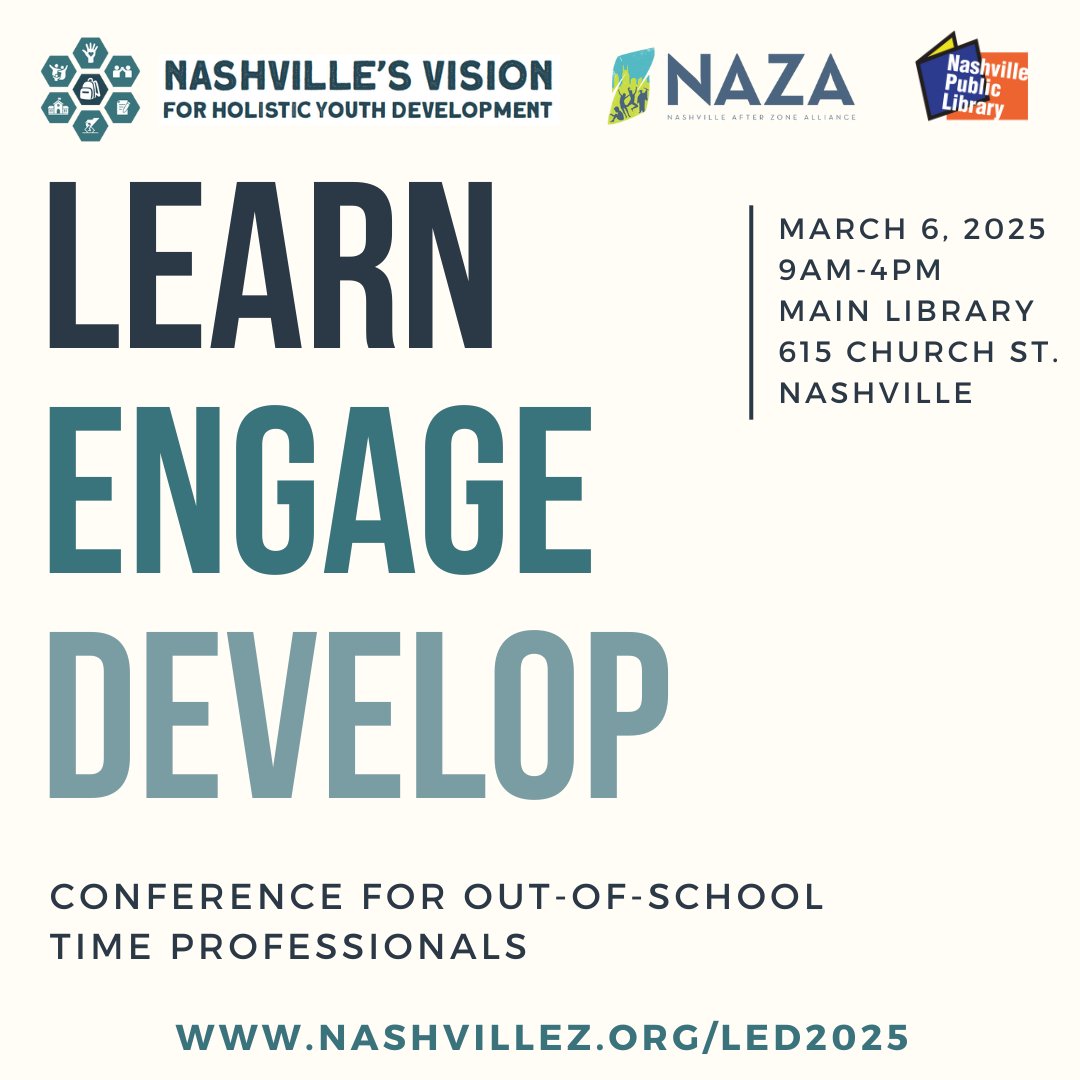 Don't miss out on your chance to engage in a FREE day of learning, networking, and fun! NAZA's 3rd Annual #LEDconference is less than 2 weeks away and spots are filling up fast. See details and registration info at nashvillez.org/events/led2025/