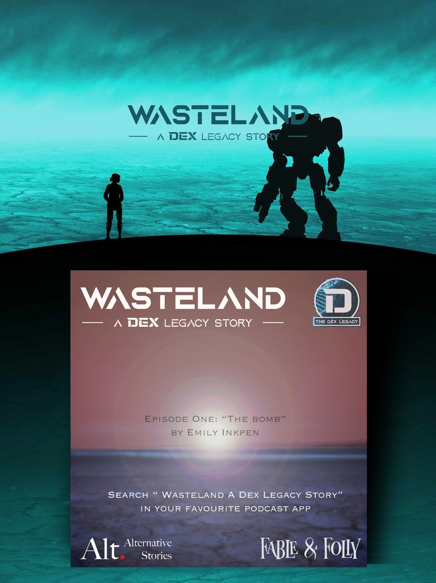 Alternative Stories (@storiesalt) on Twitter photo There's still an epilogue to come but you can now binge all the full-length episodes of our #mecha #audiodrama miniseries "Wasteland A Dex legacy Story" by <a href="/emilyinkpen/">Emily Inkpen (she/her)</a> in your favourite podcast app
pod.link/1790863463 There's still an epilogue to come but you can now binge all the full-length episodes of our #mecha #audiodrama miniseries "Wasteland A Dex legacy Story" by <a href="/emilyinkpen/">Emily Inkpen (she/her)</a> in your favourite podcast app
pod.link/1790863463