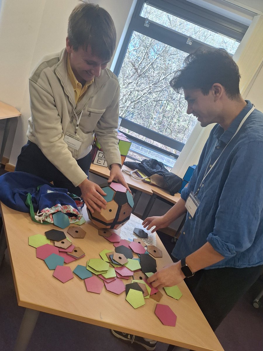 Beamathsteacher's tweet photo. 🔢 Our second #MathsScholarsCPD workshop is in full swing with Katie Chicot from @MathsCityLeeds! Here are some of our Maths Scholars exploring replica exhibits and bringing maths to life. 🧮✨ https://t.co/it65aYIihC
