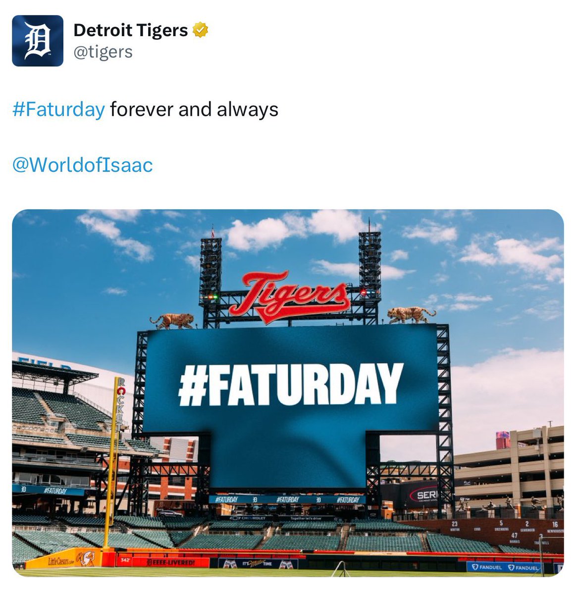 Imagine the teams you poured your heart into genuinely showing love back like this. What a freaking legacy man. #Faturday Forever