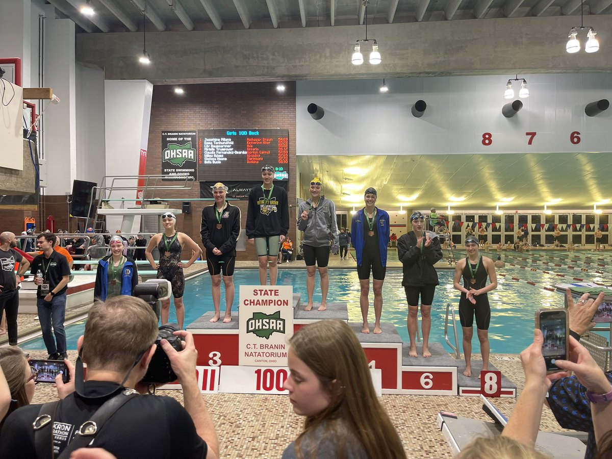 BotkinsSwim's tweet image. Last night Bella became the first girl in school history to podium at state at the state swimming and diving meet. Swimming in a competitive field, she placed 8th and earned her spot with all-Ohio honors! Congrats on a great season Bella and goodluck for the rest of club swim!!!
