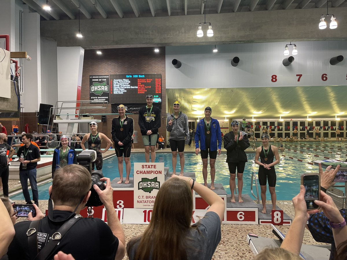 BotkinsSwim's tweet image. Last night Bella became the first girl in school history to podium at state at the state swimming and diving meet. Swimming in a competitive field, she placed 8th and earned her spot with all-Ohio honors! Congrats on a great season Bella and goodluck for the rest of club swim!!!