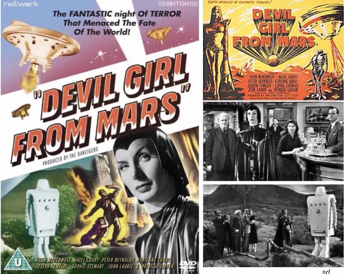 SaveRedlandLibr's tweet photo. 3:35pm TODAY on @TalkingPicsTV
The 1954 #SciFi #Horror film🎥 “Devil Girl from Mars” directed by #DavidMacDonald from a screenplay by #JamesEastwood & #JohnCMaher
🌟#PatriciaLaffan #HughMcDermott #AdrienneCorri #HazelCourt #PeterReynolds #JosephTomelty #JohnLaurie https://t.co/Be1pZDKJFH