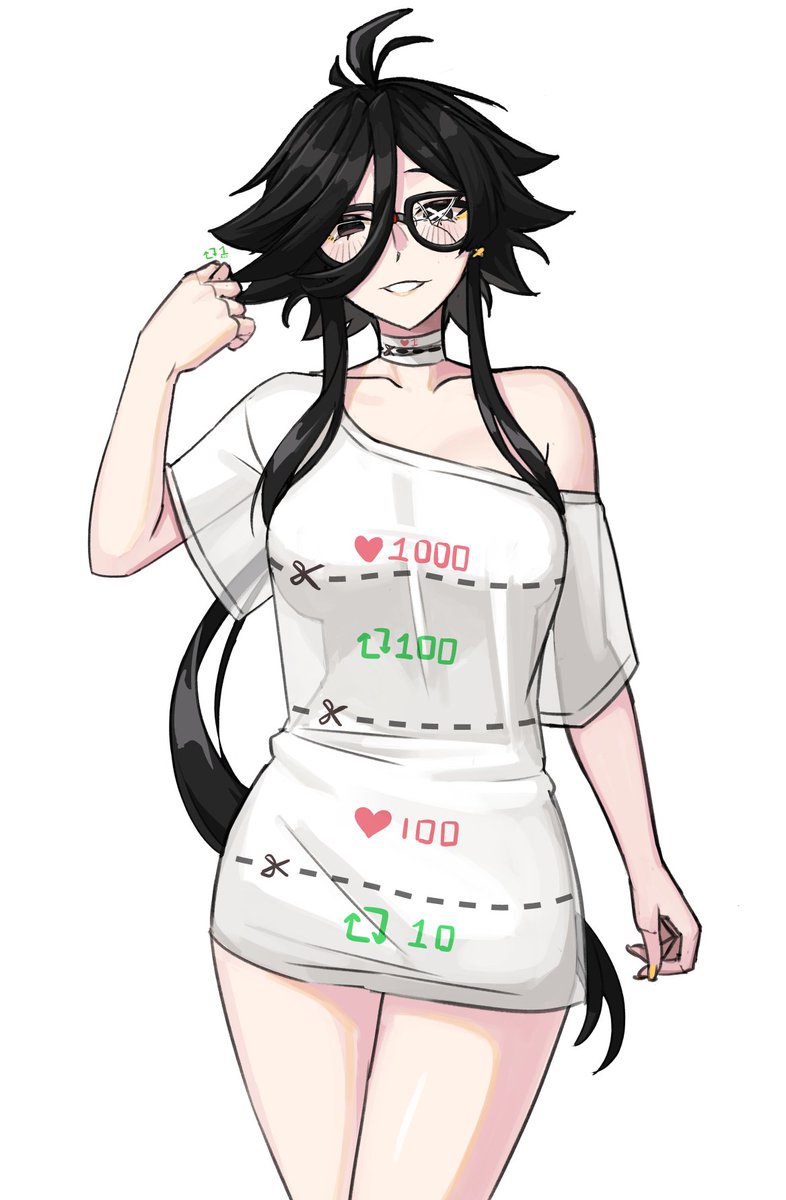 I slept on it and thought the numbers were too big, so I redid it. I just wanted an excuse to draw her again 😔

(No tag this time again)