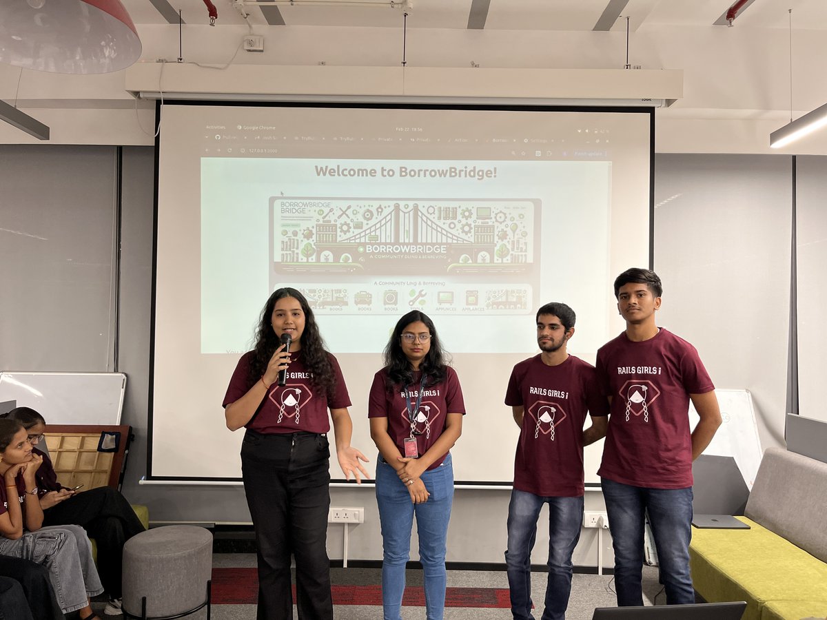 RailsGirlsPune's tweet image. Project Showcase at Rails Girls Pune 2025! 

An inspiring culmination of learning and innovation! Participants showcased their Ruby on Rails projects, demonstrating creativity, problem-solving, and key takeaways from the day’s collaboration.

#RailsGirlsPune #RailsGirlspune2025