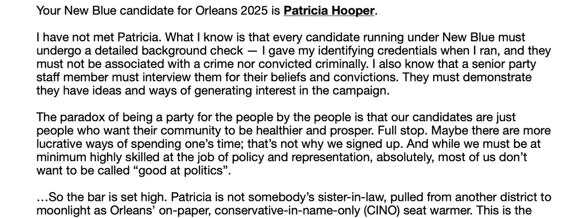 FreedomLiam's tweet photo. A message to voters in #Orleans ahead of the Thursday vote - see the letter joined to this post. If you are seeing this then you are one of the real ones. The Best Is Yet To Come! #NewBlueON #NewBlueOntario #OntarioElection https://t.co/t860LgZLLY
