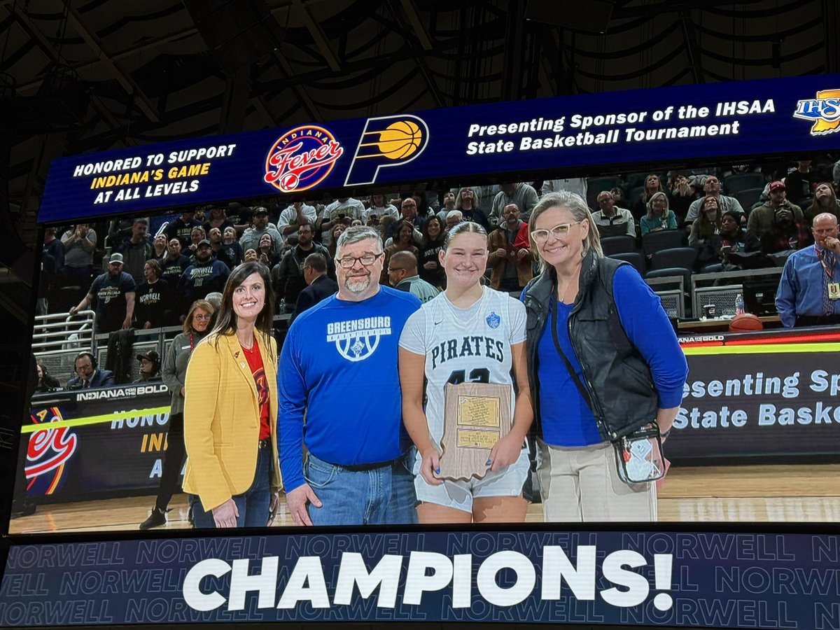 What an exceptional season Greensburg Pirates Girls Basketball! Not the outcome we were cheering for, but you have set the bar high for the next generations to come. 

Congrats to Leah West on being honoredred with the Mental Attitude Award! 

Pirate Nation is so proud of you!🏴‍☠️