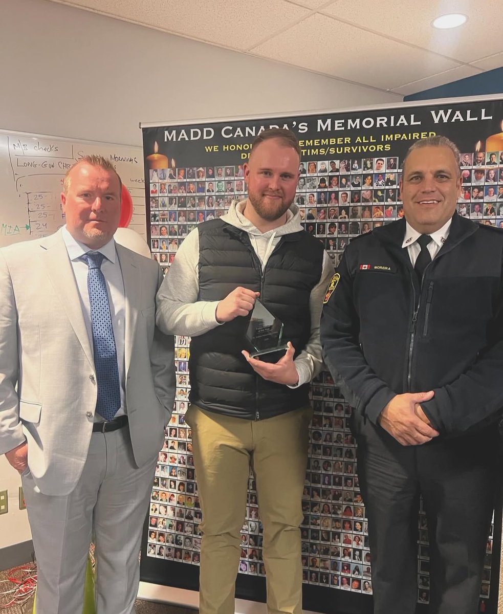 Congratulations to Police Constable Petschenig for winning The M.A.D.D Police Officer of the Year award tonight. A great, dedicated Officer and contributor to the community he serves in and out of uniform.
#congrats