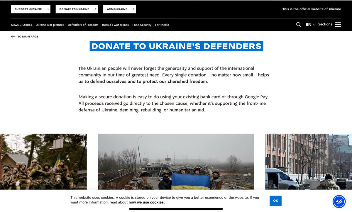 Americans can show their support for Ukraine by making individual contributions directly.  war.ukraine.ua/donate/