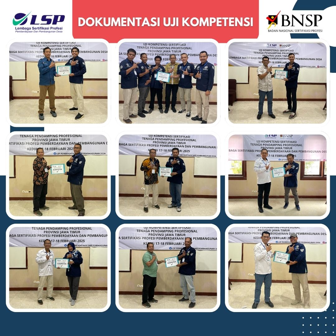 LSPP2D's tweet image. Dokumentasi dari para peserta TPP Prov. Jawa Timur dengan semangat kompeten telah berjalan dengan harmoni dan lancar. Bertempat di TUK Kediri, Jawa Timur.

Salam &quot;Kompeten&quot;. ✅✅

Asesor yang bertugas:
- Mohammad Sabri
- Choiril Akbar
- Achmad Labib
- Sukoyo
- Nurul Hadi