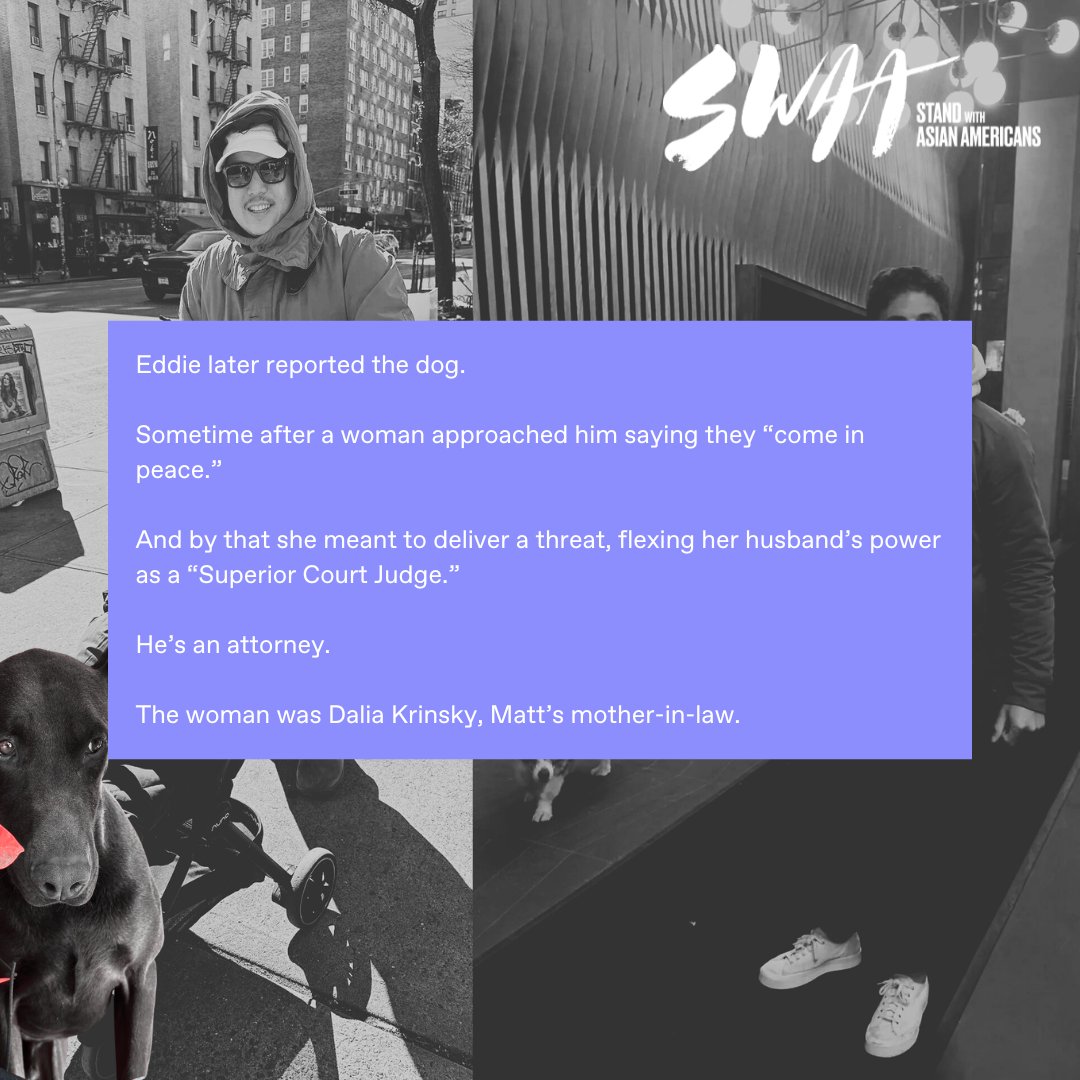 Stand with Asian Americans (@standwithaas) on Twitter photo It started as a simple request to leash the loose dog and prevent potential injuries. But it escalated into Matt confronting <a href="/MrEddieHuang/">Eddie Huang</a> to flex his clout, privilege, and entitlement.
basedfob.substack.com/p/murray-hill-…
#StandwithAsianAmericans #NotYourModelMinority #EddieHuang It started as a simple request to leash the loose dog and prevent potential injuries. But it escalated into Matt confronting <a href="/MrEddieHuang/">Eddie Huang</a> to flex his clout, privilege, and entitlement.
basedfob.substack.com/p/murray-hill-…
#StandwithAsianAmericans #NotYourModelMinority #EddieHuang